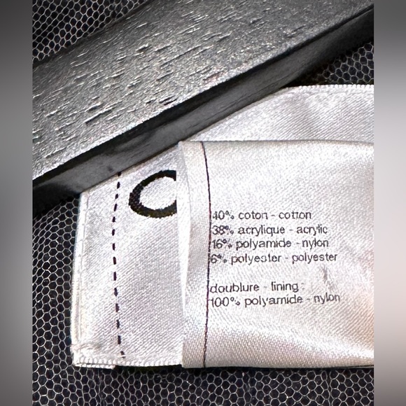 CHANEL dark blue mesh cutout coat - Picture 9 of 9